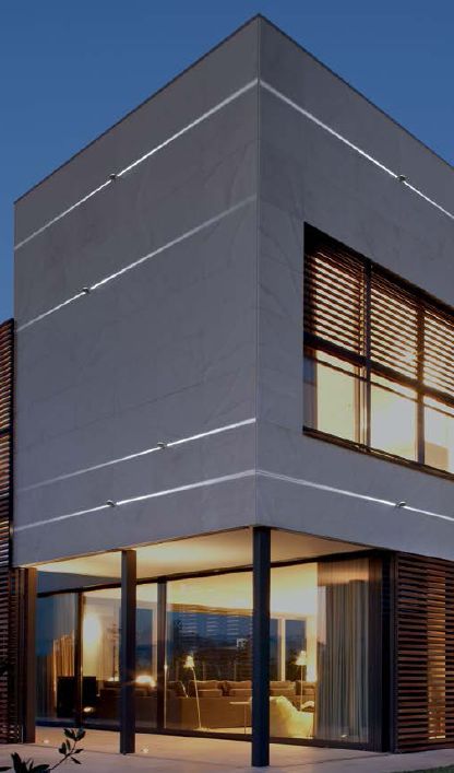 نورپردازی نمای ساختمان ساده و شیک