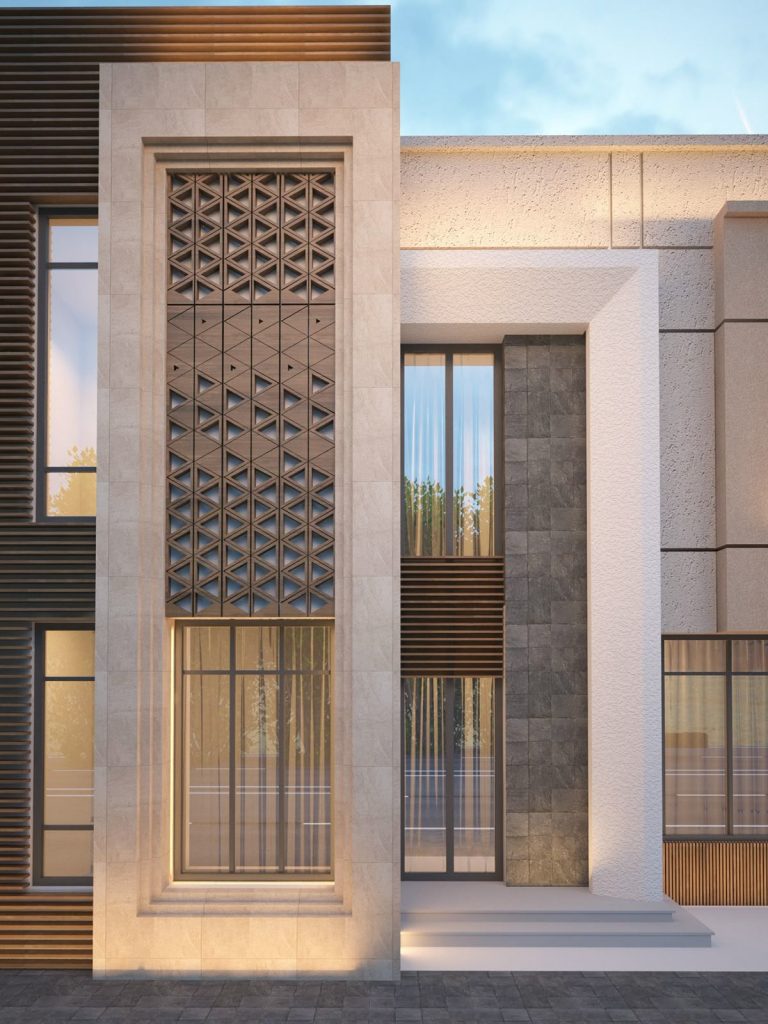 طراحی نما با متریال سنگ