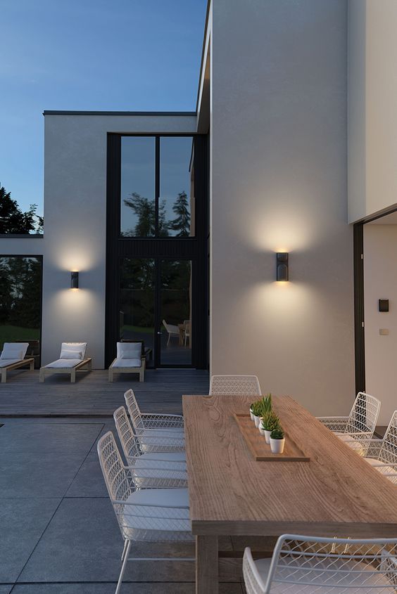 نورپردازی نمای ساختمان ساده و شیک